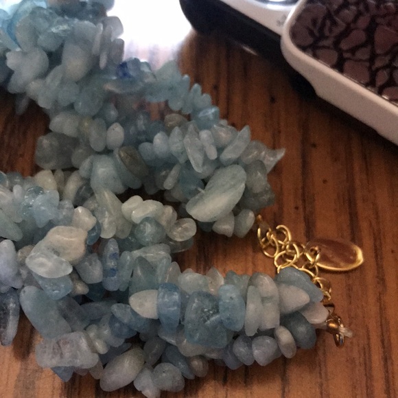 Used with box STAUER chunky aquamarine five strand necklace - Picture 5 of 6